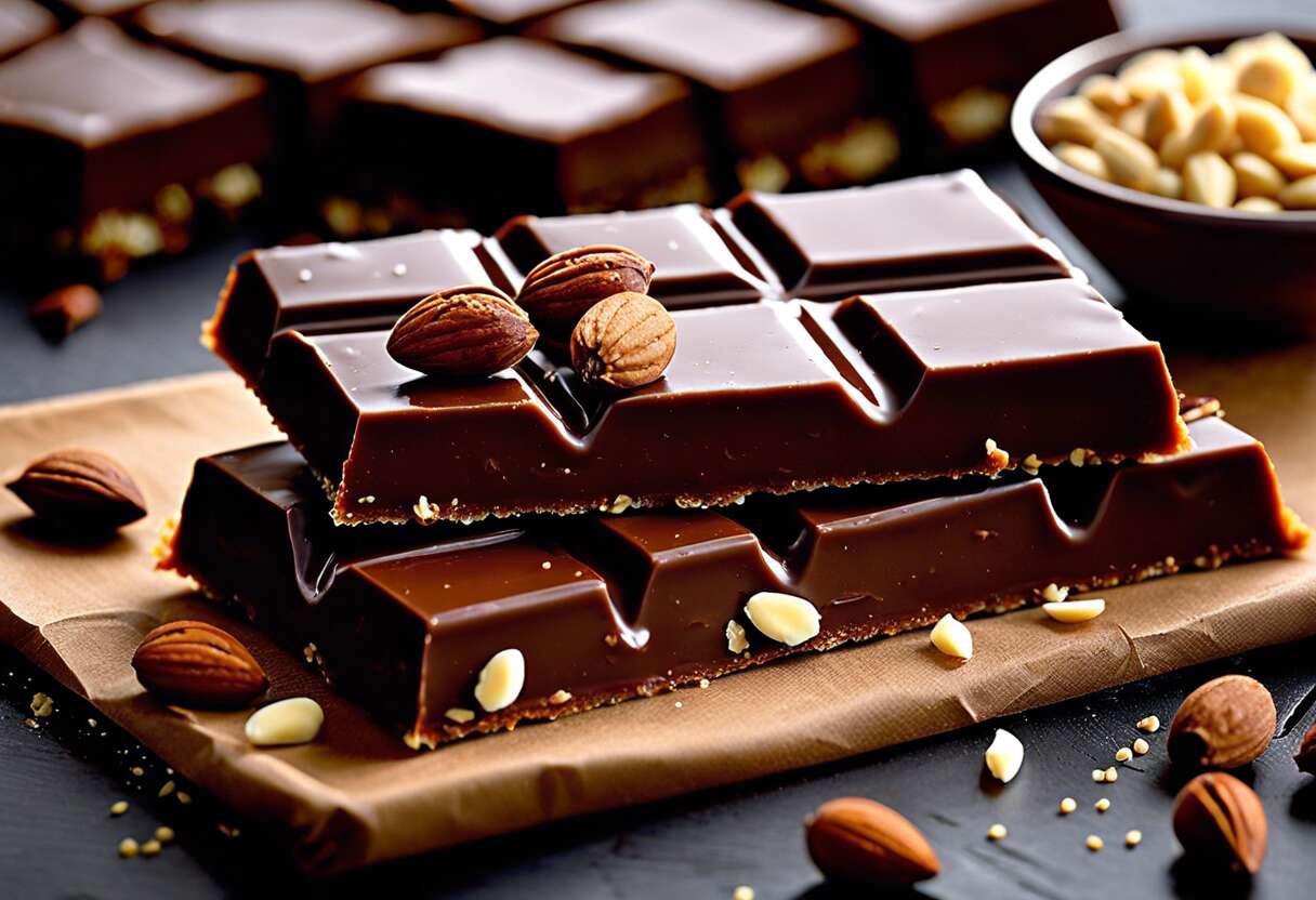 Tablette de chocolat amande